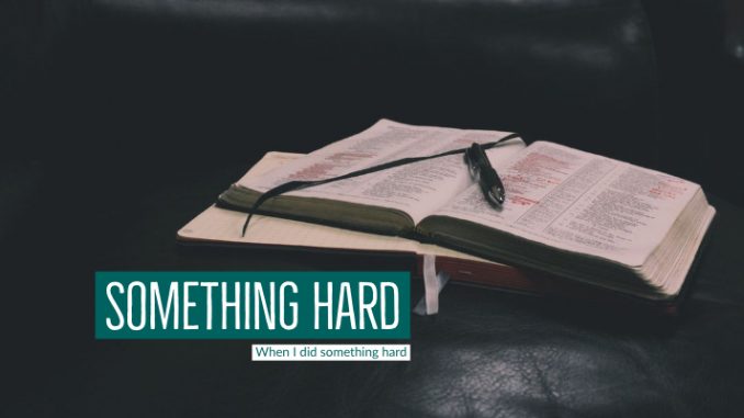 Blog: Something Hard | When I did something hard | Stacey Sansom