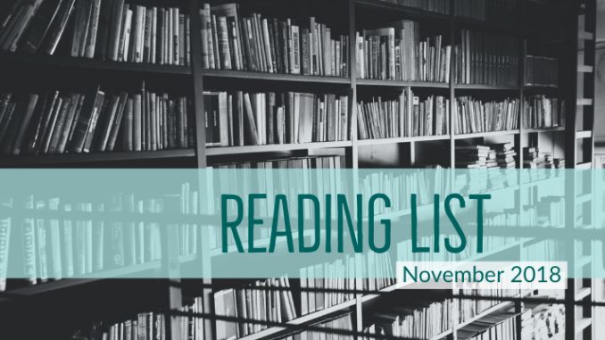 My Reading List | November 2018 | Blog | Stacey Sansom